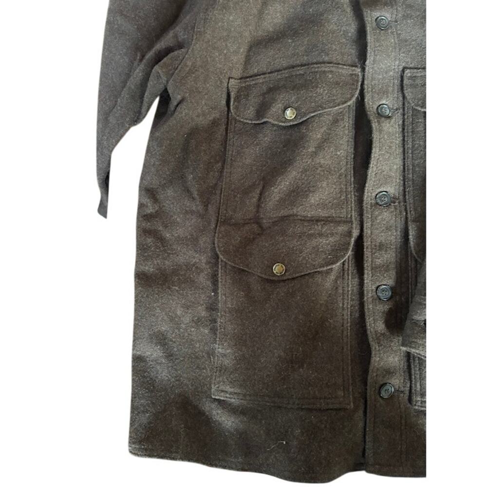 Filson Style 110 Mackinaw Wool Cruiser Jacket Brown Sz 48 USA Made Hunting Coat - Picture 12 of 16